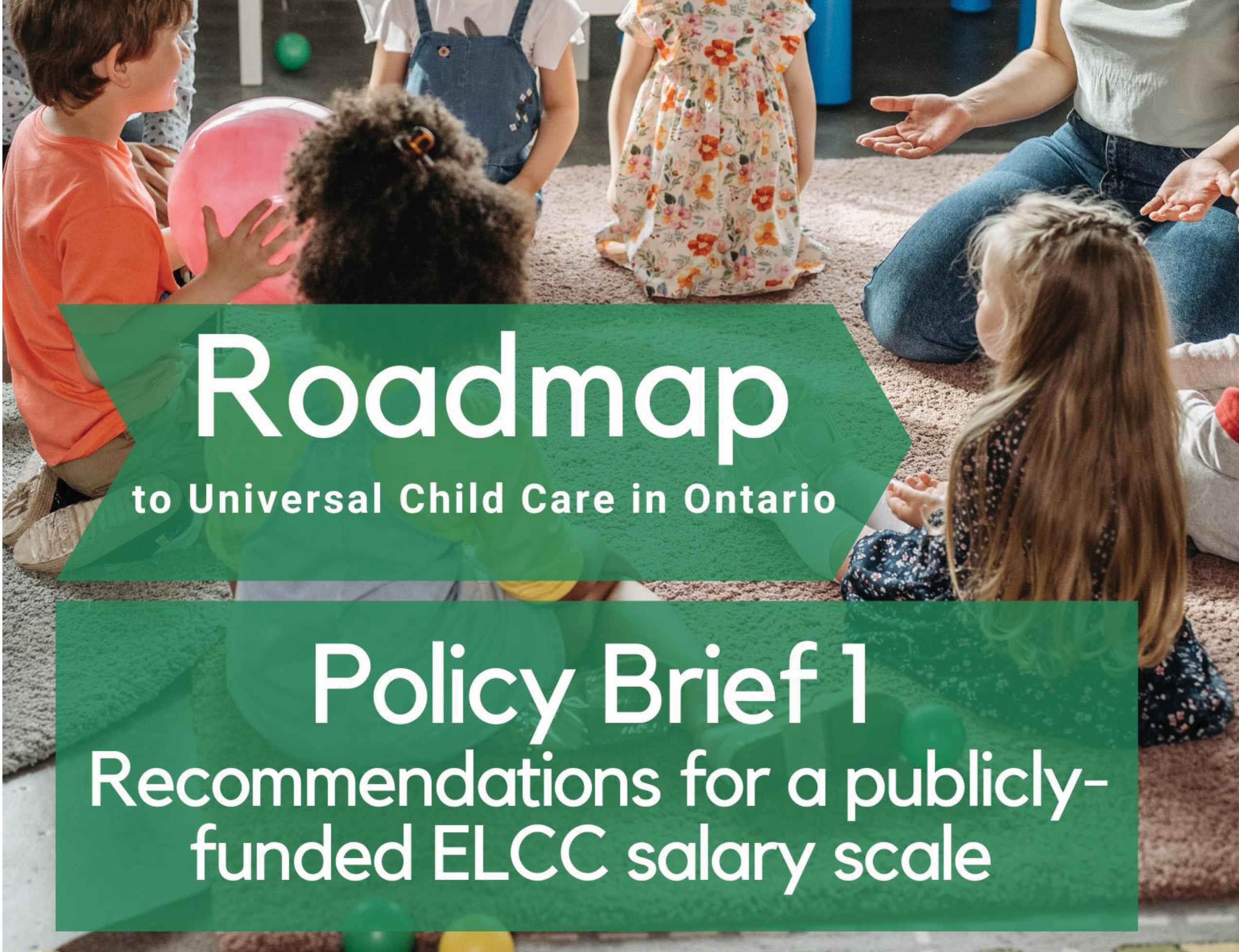 Portion of the cover of the publication "Policy Brief 1: Recommendations for a publicly funded ELCC salary scale"