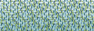Blue and green silhouettes of hundreds of tiny babies